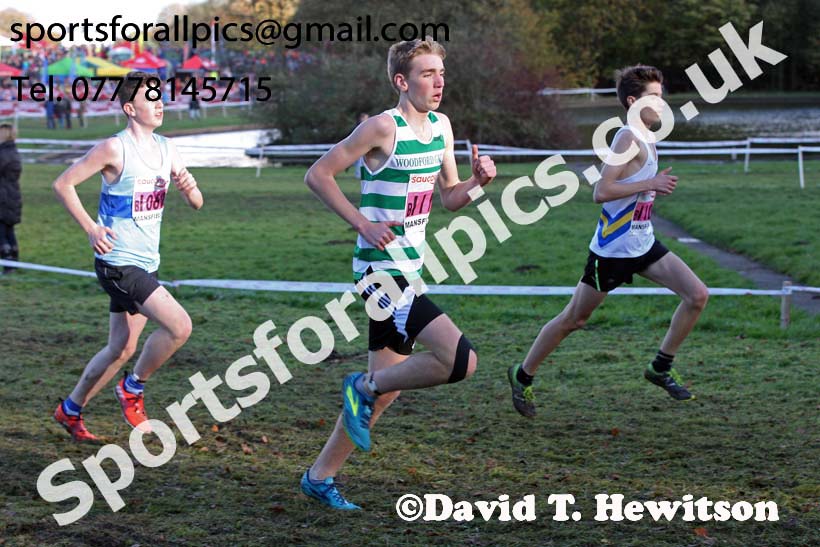 Boys under-15s National Cross Country Relay, Berry Hill Park, Mansfield. Photo:  David T. Hewitson/Sports for All Pics